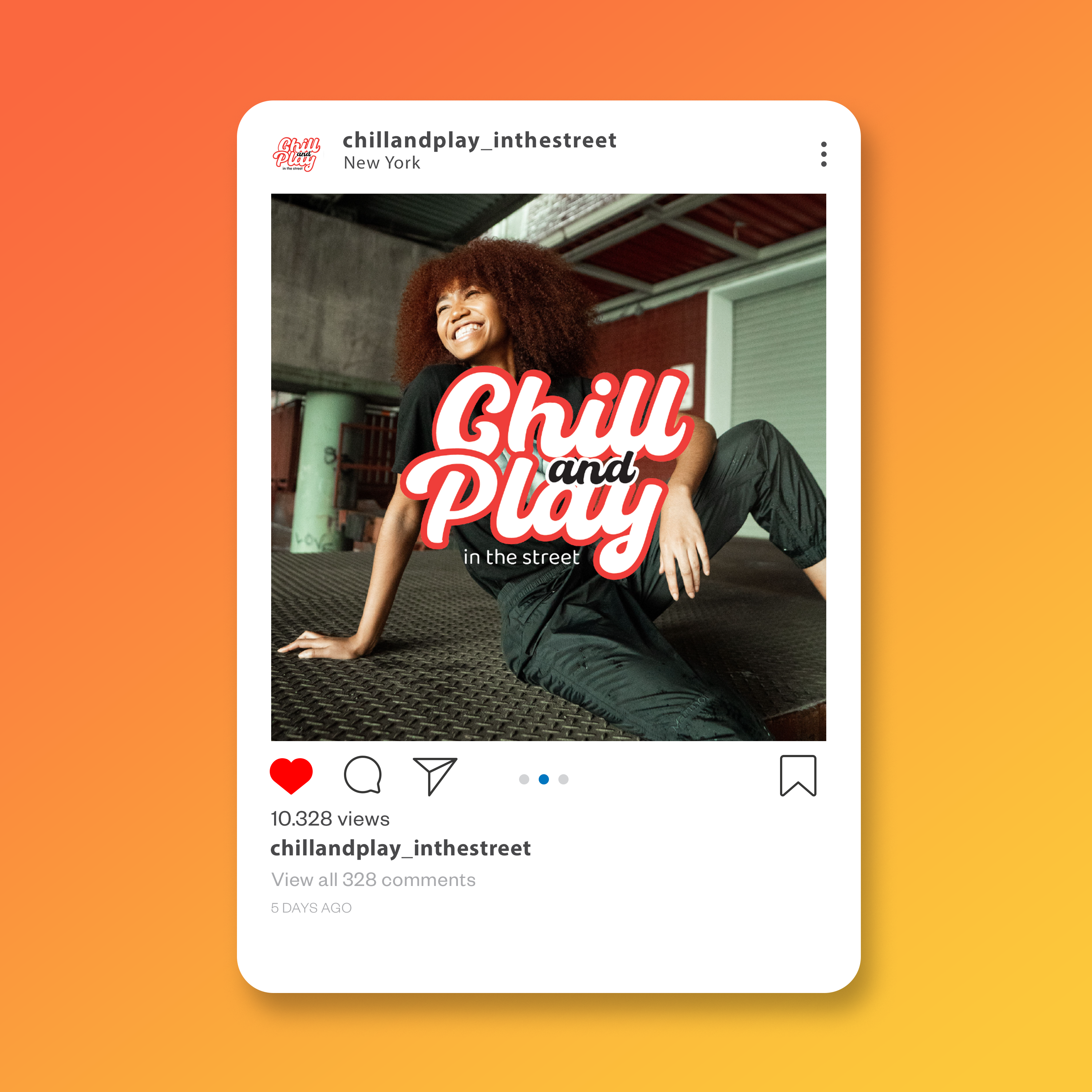 publication Instagram chill and play